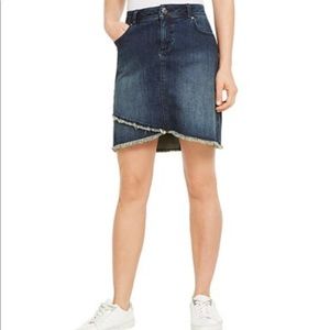 INC Tulip-Hem Frayed Jean Skirt